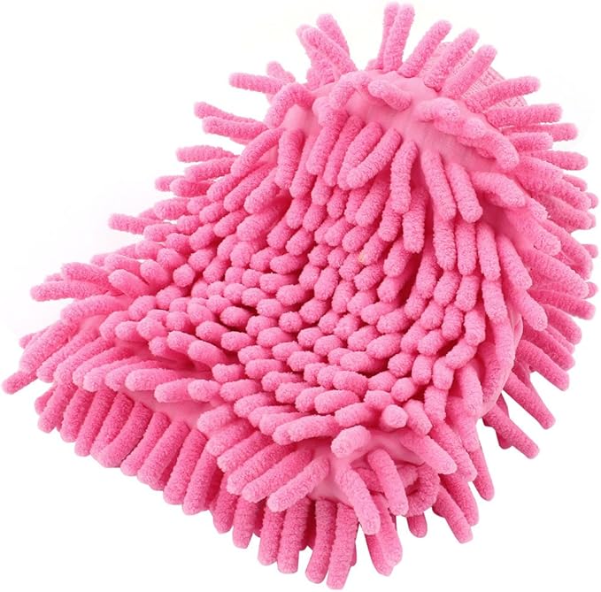 uxcell Car Cleaning Washing Microfiber Mitten Glove Pink