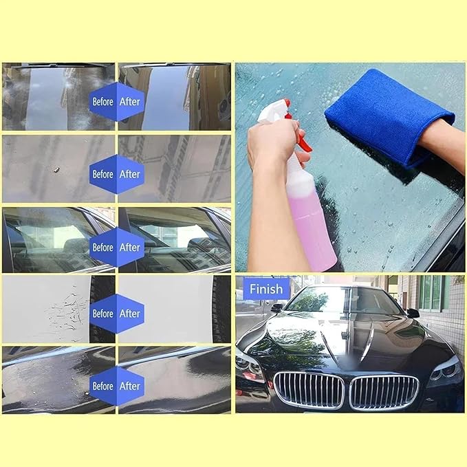 Clay Bar Mitt for Car Detailing - Professional Clay Cloth Car Wash Glove | Paint Decontamination & Fallout Remover | Scratch-Free Microfibre Cleaning Mitt for