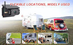 Solar-Powered Wireless Backup Camera with AI Security-Smart Human/Vehicle Detection,WiFi Connectivity,Cordless & Magnetic Mount Rear View Camera Upgrade Your Truck,Trailer,RV,or Camper WF102