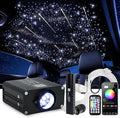 16W Car Home Starlight Headliner Kit, Twinkle & Sound Activate RGBW Fiber Optic Lights with APP & Remote Control, Shooting Star Lights for Ceiling Decoration, 600 pcs 9.8ft