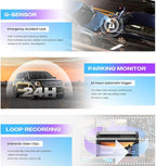 Dasaita 4K Front Dash Cam, 2160P Car Camera, 3.2" IPS HD Display, 170° Wide Angle, WiFi, WDR, G-Sensor, Loop Recording, Car Charger Power Cable, Night Vision-DAS-U3