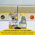 Fila Surface Care Solutions - Silicone Finishing Kit with Smoothing Spray, Caulk Tool Included, 24oz