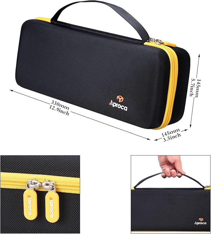 Aproca Case Compatible with Fanttik Slim V8 Apex / V8 Mate / V10 Apex / V10 Mate Cordless Car Vacuum, Portable Hard Storage Bag for Accessories -Black (Case Only)