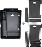Autorder Center Console Organizer for 2021 2022 2023 Hyundai Santa Fe Accessories Armrest Storage Box Secondary Insert Tray with 2 Color Mats
