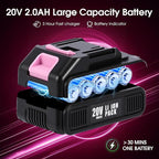 25pcs Car Cleaning Kit, Pink Interior Detailing Kit with High Power Vacuum Portable Cordless, Handheld Vacuum Cleaner for Home, Car, Pet Hair, Keyboard, Complete Auto Accessories for Gift