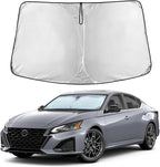 EcoNour Windshield Sunshade Compatible for Nissan Altima 2019-2024 2025 2026, Sun Visor for Front Windshield & Window Sun Shade Cover, UV Heat Blocker & Protector, Car Accessories