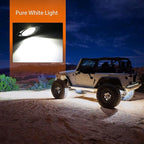Nilight LED Rock Light 6PCS White Light Pods Waterproof Under Body Wheel Well Light Exterior Interior Lights for Car Truck Pickups ATV UTV SUV Motorcycle Boat, 2 Years Warranty