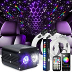 Starlight Headliner Kit,Twinkle + Music Sync Dual Color Fiber Optic Star Ceiling Lights with APP Remote Control, RGBW Shooting Star Lights for Car/Home Ceiling Decor, 1000pcs 9.8ft