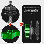 Tackform Link Phone Mount with Top Dash Clip - Compatible with 2021-2025 Ford Bronco | Aluminum | Zero Slip, Anti-Scratch | Universal Magnetic Phone Holder | 2" Arm | Green | (NOT MAGSAFE Compatible)