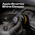 Blackline Reusable Tire Shine Applicator Brush – Soft Bristle Tool for Even Application, Ergonomic Grip with Drainable Stand, Mess-Free Gel & Liquid Tire Dressing Brush for Trim and Rubber Surfaces