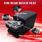 Truck Center Console Organizer Between Seat for Minivans, SUVs, Middle Van Bench Organizer for Floor Console Organizer Storage Box with Locking Design