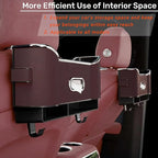 2025 New Back Seat Car Organizer, Multifunctional Seat Back Storage Box, Universal Car Tissue Holder, Five-in-one Multifunctional Storage Box (Brown)