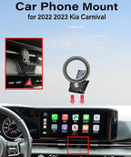 Car Phone Holder for Kia Carnival 2022 2023 Accessories Compatible with MagSafe Hands-Free 360 Degree Rotation Adjustable Cell Phone Mount Does Not Affect Air Vent