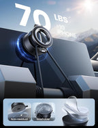 Lamicall for Magsafe Car Mount [70LBS Strongest Suction & Ultra Magnets] Phone Holders for Your Car, 360° Adjustable Suction Cup Phone Mount for Dashboard & Windshield Truck fit iPhone 17 Smartphone
