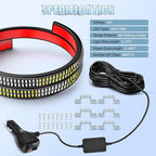 Nilight 2PCS 24 inch Truck Grille Strobe Lights Strip 384 LED Emergency Light Green White Flexible Side Flashing Warning Caution Safety Waterproof Lighting Kit for Trucks Tow Plow Construction Vehicle
