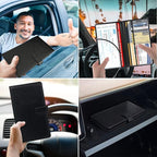 RSAquar Car Registration and Insurance Holder, Leather Car Glove Box Organizer, Cool Car Accessories for ID, Driver's License Cards & Essential Document, Men&Women, Black