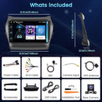 【2+64GB】 Wireless Carplay for Hyundai Santa Fe 2013-2017 Android Car Stereo 9" Touch Screen with Android Auto, Radio Dash Kit GPS Navigation WiFi Bluetooth SWC Mirror Link, Mic Backup Camera