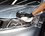Wool Car Wash Mitt, Lint Free Scrubber High Density Car Wash Wool Glove Microfiber Wool Soft Automotive for Cleaning Car Wash Glove Auto Accessories Bear Claw Scratch Polishing Waxing Mitt (4 Pcs)