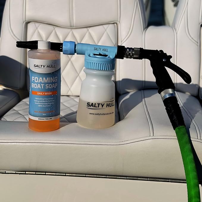 2 Bottles of Salty Hull Foaming Boat Soap, Orange