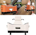 Multifunctional Car Seat Back Storage Box, Universal Car Seat Organizer, Car Seat Tissue Box and Organizer, Car Seat Paper Towel Organizer， Car Organizer with 2 Drink Cup Holders (White)