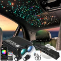 AZIMOM Dual Color 32W Fiber Optic Starlight Headliner Kits1300pcs 0.03in 13.1ft, RGB Meteor Shooting Star, Sound Activated Remote APP Control Home Car Ceiling Décor