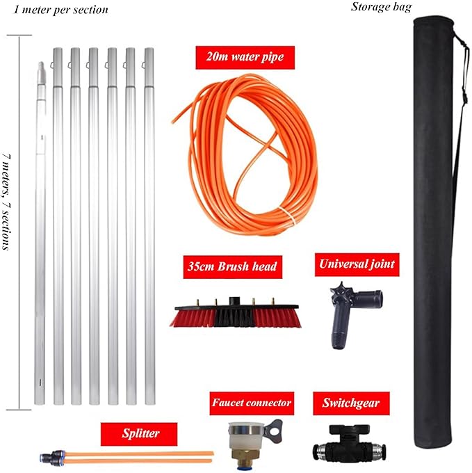 Rotatable Solar Panel Cleaning BrushLong Handle for Effortless Window Glass Shower & Windshield CleaningIdeal for Solar Panels & Home Maintenance
