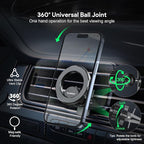 Esoulk Magnetic Ring Air Vent Car Phone Holder 360° Rotating Magnetic Car Mount with Strong Magnet, Secure Grip, Removable Universal Compatible Fits iPhone Air 17 16 15 14 13 12 11 Pro Max