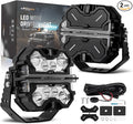 maXpeedingrods 2X 7” 252W Off Road Lights, LED Pod Light with Amber/White DRL 3 Modes, 270°Side Shooter for Trucks Jeep Pickup UTV ATV Motorcycles Spot Ditch Light with Black Covers