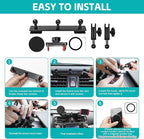 Upgraded Magnetic Phone Mount for 2010-2024 Toyota 4Runner Accessories, Magsafe Dash Phone Holder Multi-Mount Phone Stand with Three Mounting Positions for Smartphone for 4-Runner Accessories