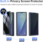 MOBOSI Magnetic for Z Fold 7 Case with Privacy Screen Protector, Samsung Galaxy Z Fold7 Cover[Compatible with Magsafe & Full Body Hinge Protection] Shockproof Phone Cases for zfold 7, Black