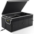 MIKKUPPA Car Trunk Organizer - 65L Collapsible Trunk Organizer with Lid, Sturdy Car Storage for SUV Auto Truck Van with Adjustable Straps and Non Slip Bottom