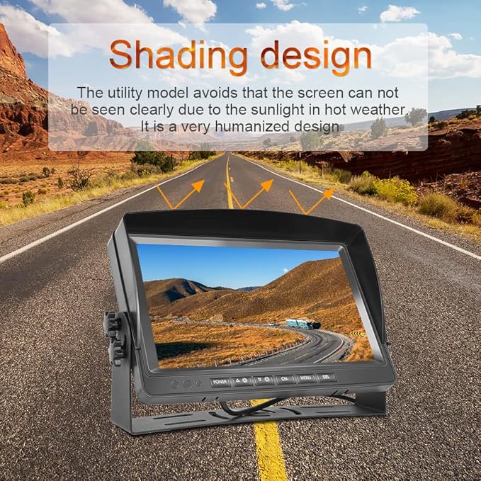 9 Inch DVR Car Monitor Dual Backup Camera Kit HD 1080P Night Vision IP69 Waterproof Rear View Cam 2 Split Screen Back Up Camera Kit for Car/Truck/Trailer/RV/Pickup 12-35V with 32G SD Card