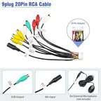 Radio Wiring Harness Kit 16Pin ISO Android Car Stereo Wire Harness with Butt Connectors 10Pin 20Pin RCA Adapter GPS Antenna Cable 4Pin/6Pin USB Cord