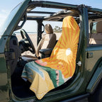 Gone For a Run Car Seat Towel Cover – Microfiber Hooded Seat Cover – 30” x 60” Moisture-Wicking Running Seat Protector for Runners – Coastal Vibes