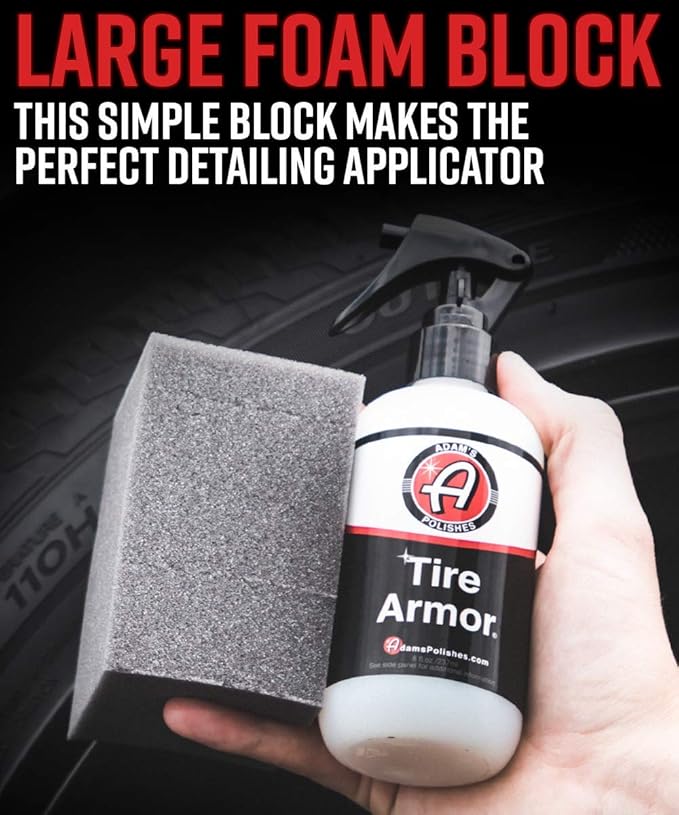 Adam's Polishes Block Applicator (10 Pack) Trim Dressing & Tire Shine Applicator Pad for Car Detailing | Reusable & Customizable Durafoam | for Use After Car Wash Wheel Cleaner