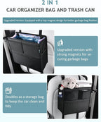 FLORICH 2 Pack Car Backseat Organizer and Trash Can 2-in-1, Premium Hanging Front and Seat Back Organizer, Waterproof Organizer Storage Upgraded for Car Truck SUV
