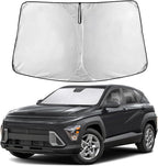 EcoNour Windshield Sunshade Compatible for Hyundai Kona 2024 2025 2026, Sun Visor for Front Windshield & Window Sun Shade Cover, UV Heat Blocker & Protector, Car Accessories