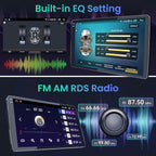 8G+128G Car Radio for Chevy Silverado Tahoe Suburban GMC Yukon 2007-2013: 8Core Android 15 Stereo with QLED HD Touchscreen Wireless CarPlay Android Auto Build-in GPS 5G WiFi DSP 48EQ Backup Camera
