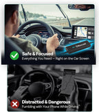 OTTOCAST Mirror Touch with Wireless Carplay Adapter, Mirror & Watch Any APP on The Car Screen, such as YouTube Netflix Tiktok Disney+ etc, Control phone on car screen for car has factory-wired CarPlay