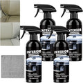 Multipurpose Interior Car Cleaner, Car Cleaning Kit, Upholstery Cleaner for Leather, Vinyl, Dashboard, Removes Dirt, Grease and Stains, Restores Gloss, Refreshed Scent (4Pcs)