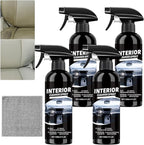 Multipurpose Interior Car Cleaner, Car Cleaning Kit, Upholstery Cleaner for Leather, Vinyl, Dashboard, Removes Dirt, Grease and Stains, Restores Gloss, Refreshed Scent (4Pcs)
