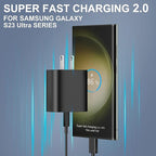 45 W USB C Charger Block,Super Fast Charge Type-C Adapter, USB Wall Charger for Samsung S22/22 +/S21/S20, and More. (Black) (609)