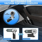 Car Vacuum Portable Cordless with 18000PA Super Suction, 4 in 1 Portable Air Blower/Car Vacuum 90°Foldable Handheld Rechargeable Brushless Motor, Gifts for Valentine's Day for Home, PC
