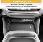 LFOTPP Center Console Wireless Charging Protective Mat for 2026 2025 2024 Subaru Crosstrek/Impreza Silicone Pad (Premium/Sport/Limited/Touring) Car Accessories Interior Black