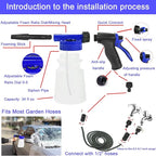 LIANXIN 37Pcs Car Wash Kit Cleaning Kits with Foam Gun Sprayer Bucket Towels Tire Brush Wash Mitt Sponge Duster Brush Car Wash Detailing Kit is Complete Car Care Tools