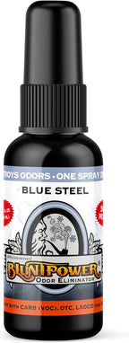 BluntPower (Blue Steel, 5 Pack) Concentrated Odor Eliminator and Diffuser Oil - Room Deodorizer, Odor Eliminator, and Smoke Eliminator Spray - Premium Oil Based Air Freshener & Odor Eliminator Spray