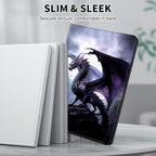 Case for 6" Kindle 11th Generation Case 2024/2022 Release,Leather Slim Folio Adjustable Stand Cover with Auto Wake/Sleep for Basic Kindle 2024/2022 11th Gen e-Reader,Cool Purple Dragon