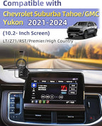 PZK Car Phone Mount for 2021-2024 Chevy Chevrolet Tahoe/Suburban/GMC Yukon/GMC Yuhon XL LT/Z71/RST/Premier/High Country for 10.2-inch Screen Phone Holder Compatible with MagSafe