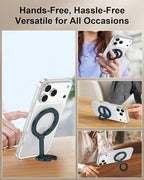 Mag Safe Phone Grip for iPhone 17 Pro Max Apple MagSafe Kickstand, Magnetic Finger Ring Holder,Foldable Magnetic Grip Metal Loop Stand MagSafe Car Mount,iPhone 17e/Air/17Pro/16e/16 Pro Max/15/14/13/12