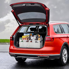 titiyiof Trunk Organizer For Suv & Sedan,Car Organizers and Storage, Waterproof Collapsible & Adjustable Straps,Sturdy Car Organization for Car Accessories, Tools,Food，Sundries,2-3 Compartment（Beige）